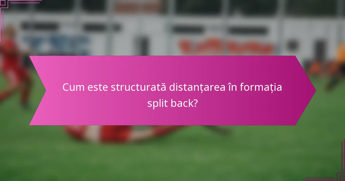 Cum este structurată distanțarea în formația split back?