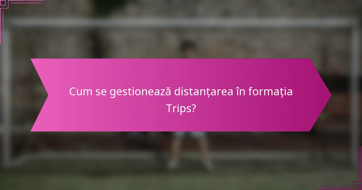 Cum se gestionează distanțarea în formația Trips?